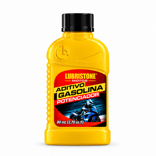 Aditivo para Gasolina Lubristone, presentación Moto, envase de 80 ml.