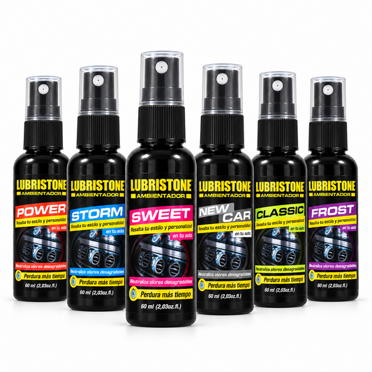 Ambientador Profesional Lubristone: seis aromas en envases de 60 ml; venta por unidad.