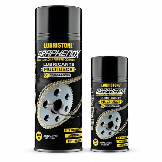 Graphenox Lubristone: envases de 400 ml y 130 ml; venta por unidad.