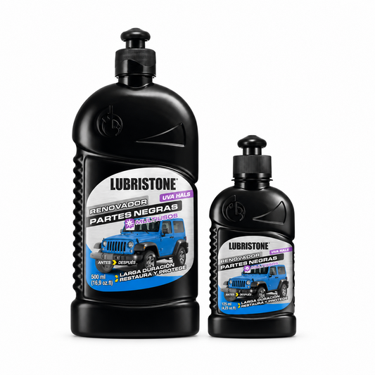 Renovador de Partes Negras Lubristone: envases de 500 ml y 125 ml; venta por unidad.