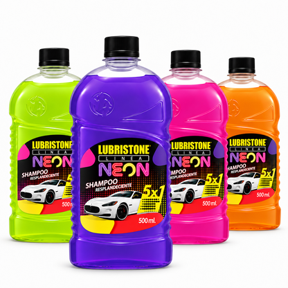 Shampoo Neón Lubristone: cuatro colores de 500 ml. Se vende una unidad en color aleatorio.