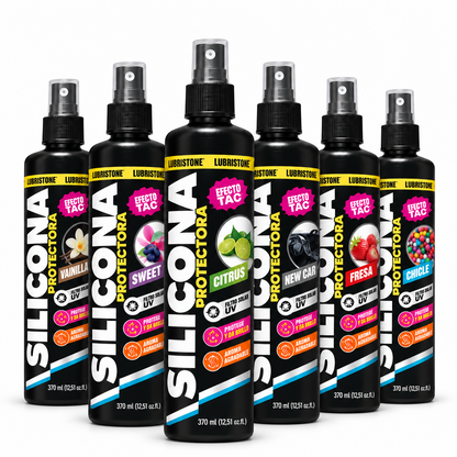 Silicona Protectora Lubristone: seis aromas en envases de 370 ml; venta por unidad.