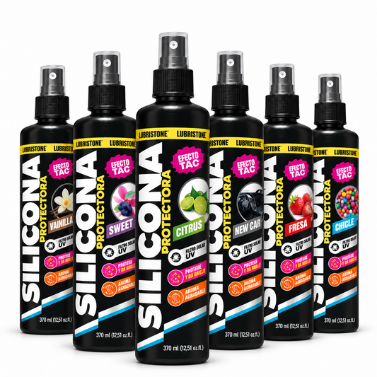 Silicona Protectora Lubristone: seis aromas en envases de 370 ml; venta por unidad.