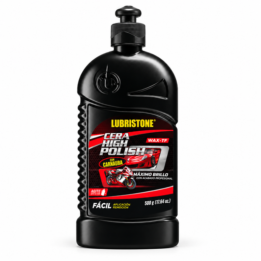 Cera High Polish Lubristone, envase de 500 g.