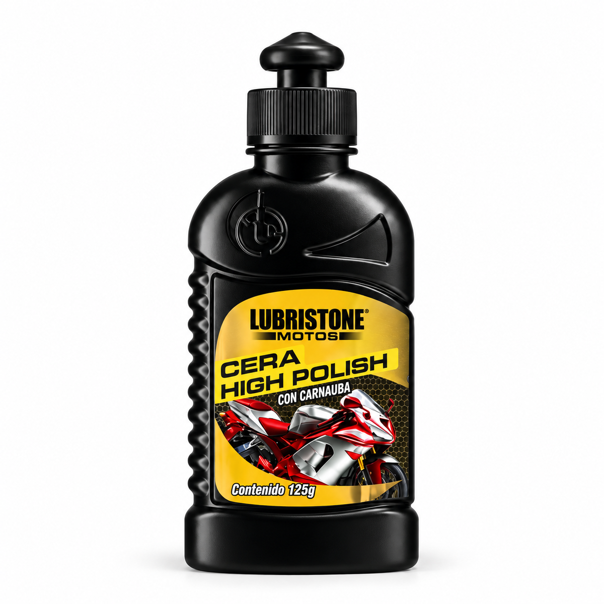 Cera High Polish Motos Lubristone, envase de 125 g.