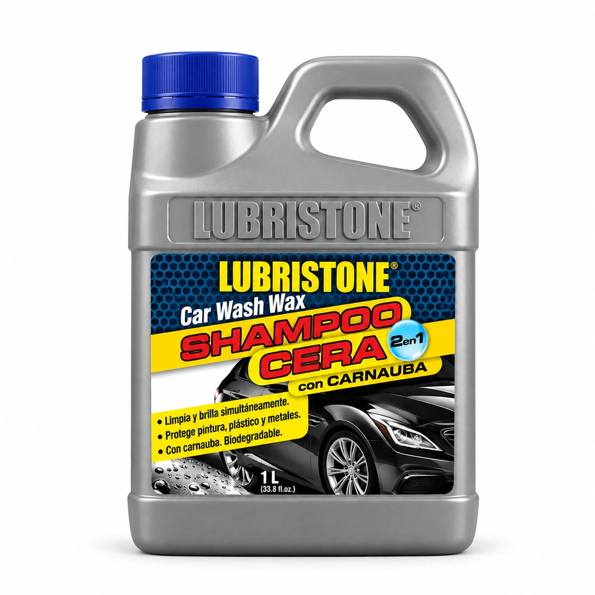 Shampoo Cera 2 en 1 Lubristone, envase de 1 litro.