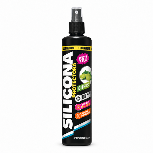 Silicona Protectora Lubristone, aroma Citrus, envase de 370 ml.