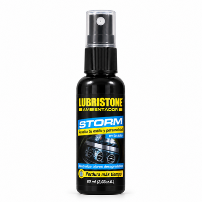 Ambientador Profesional Lubristone, aroma Storm, envase de 60 ml.