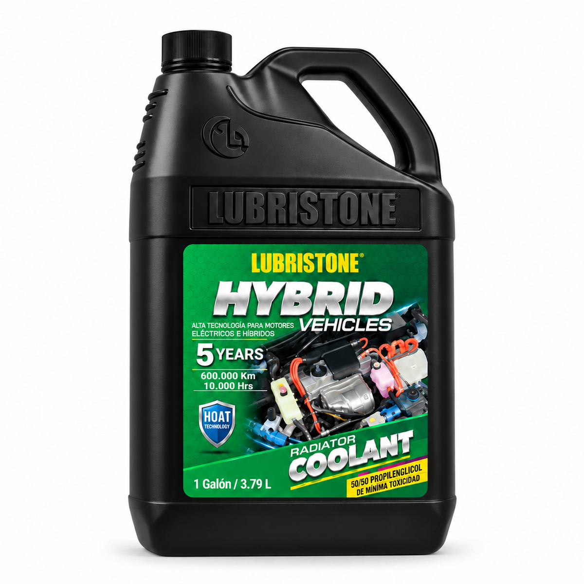 Refrigerante Hybrid Lubristone, presentación verde, envase de 1 galón.