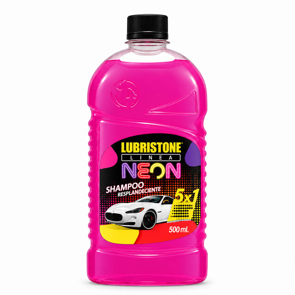 Shampoo Neón Lubristone de 500 ml, color magenta ilustrativo; envío de una unidad en color aleatorio.
