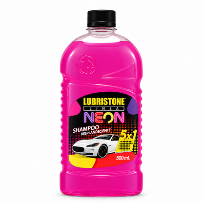 Shampoo Neón Lubristone de 500 ml, color magenta ilustrativo; envío de una unidad en color aleatorio.